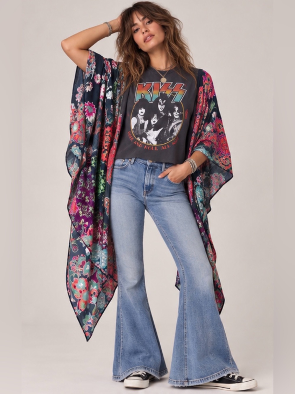 KISS Graphic Kimono Tee
